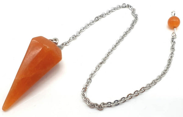 Pendolo conico di avventurina ARANCIONE