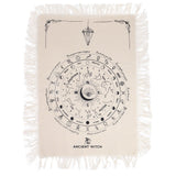Ancient Witch Pendulum Divination Cloth - All Seeing Eye - Natural & Black