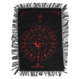 Ancient Witch Pendulum Divination Cloth - All Seeing Eye - Black & Blood Red